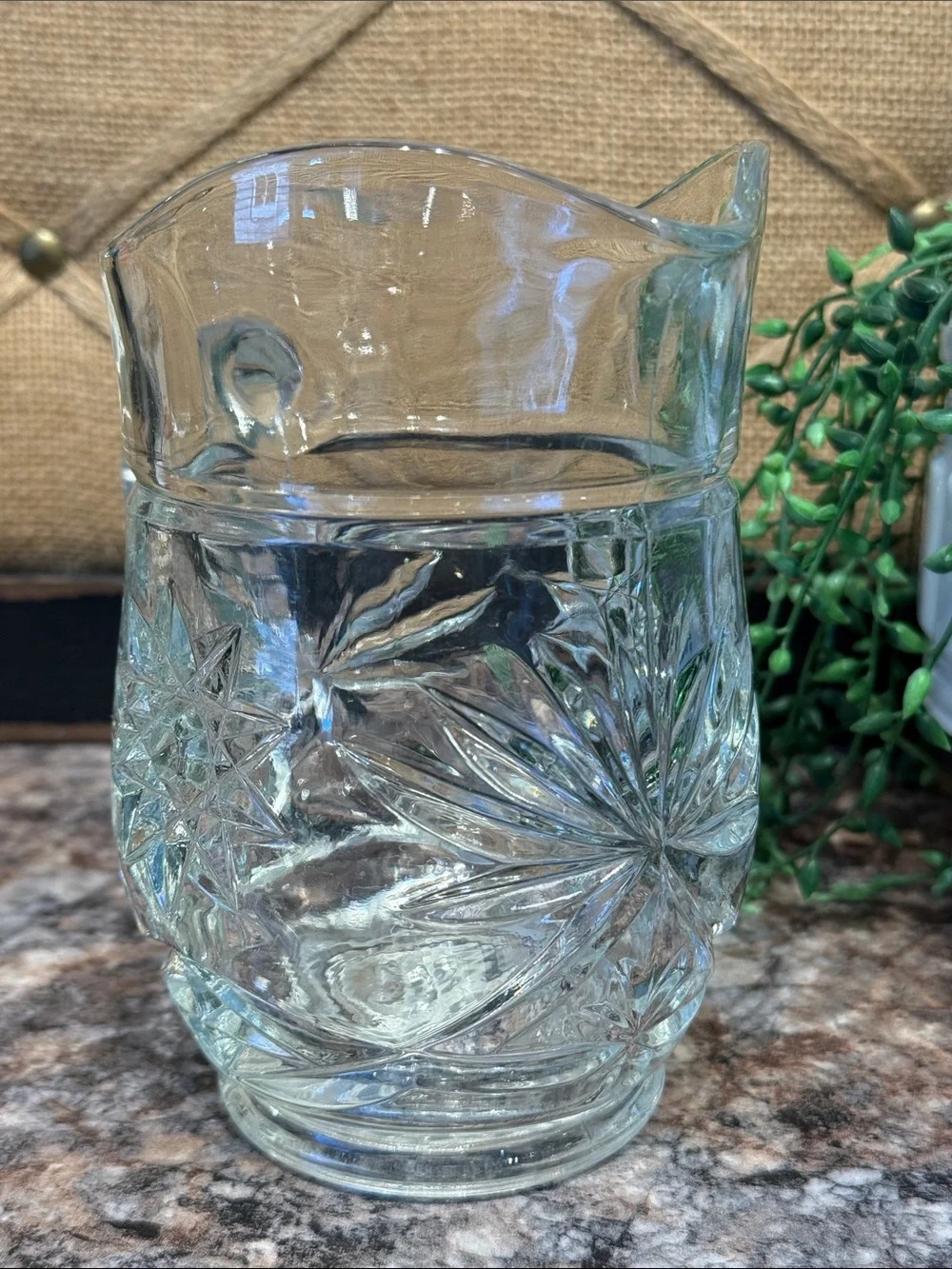 Vintage Anchor Hocking Glass Star Creamer - Classic Home Dining